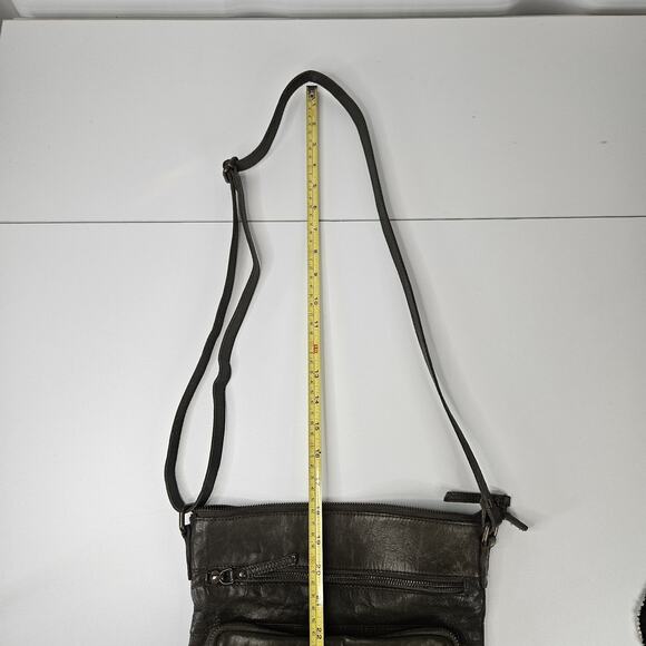 Wise Owl Genuine Leather Crossbody Handbag Purse Olive Green Boho Western - Picture 14 of 14